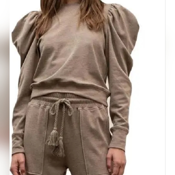 Moon River Tops - Moon River Knit Puff Sleeve Pullover Top